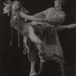 Tamara Karsavina as the Firebird and Adolph Bolm as Ivan Tsarevich in 'L'Oiseau de Feu' (The Firebird) by Bassano vintage proof print, 27 June 1912. Housed at the National Portrait Gallery.